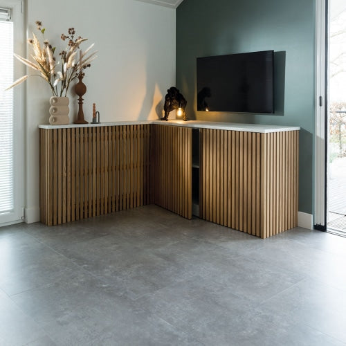 Douwes Dekker - PVC klik Flinke tegel bitterkoek 90,6x44,8 cm